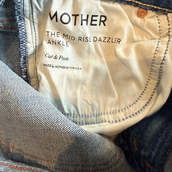 MOTHER The Mid Rise Dazzler Ankle Cut and Paste jeans - Picture 4 of 5